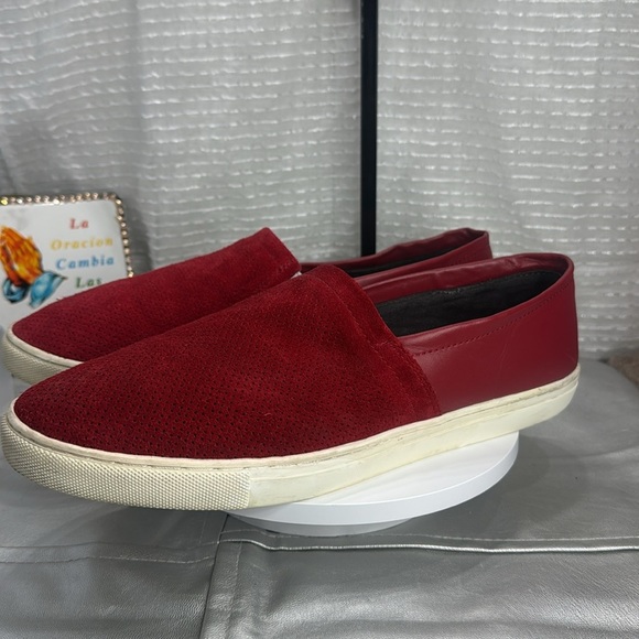 (E2) Kenneth Cole New York Men's C Side Suede Leather Loafer, Red (Size 12 M) - Picture 2 of 12